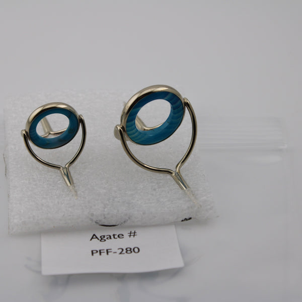 Matching 16mm &20mm agate guides  chrome frames PFF-280