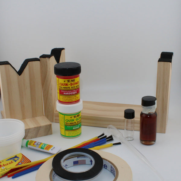 Fiberglass and bamboo tool and finish kit