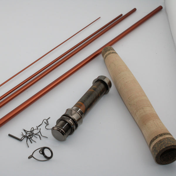 9' 6" 3wt. four piece component kit (copper colored blank)